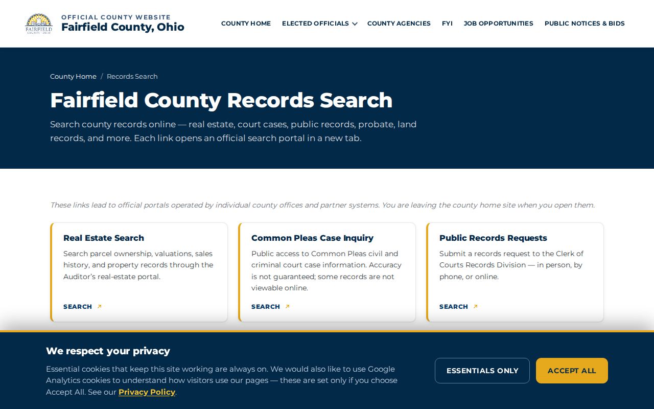 Violet Township residents directory Fairfield County records search hub