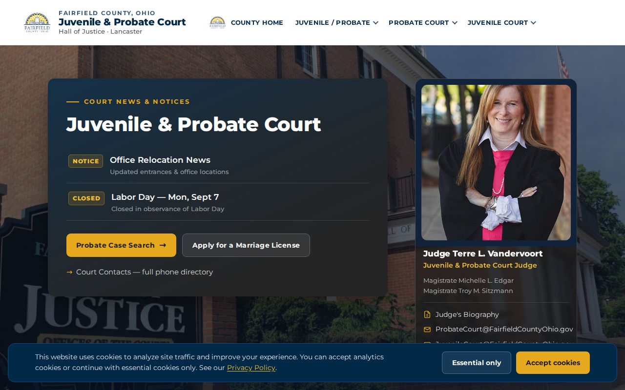 Violet Township previous residents estate research through Fairfield County Probate Court
