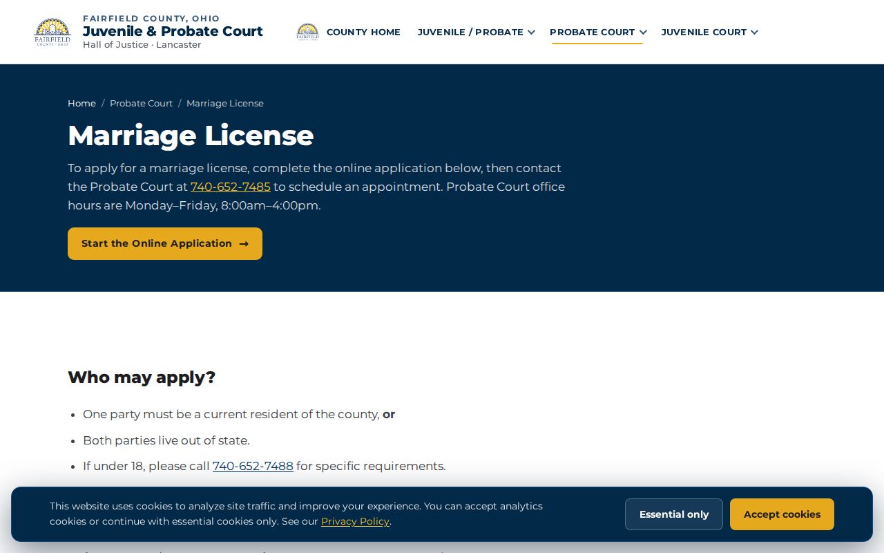 Violet Township previous residents name-variant research through Fairfield Probate marriage information